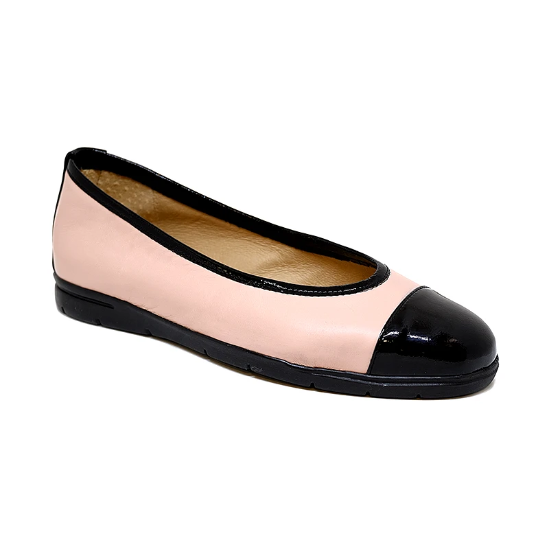 Bigshoes Bigshoes GA1133/C-17L Ανατομική Δερμάτινη Μπαλαρίνα Ρόζ