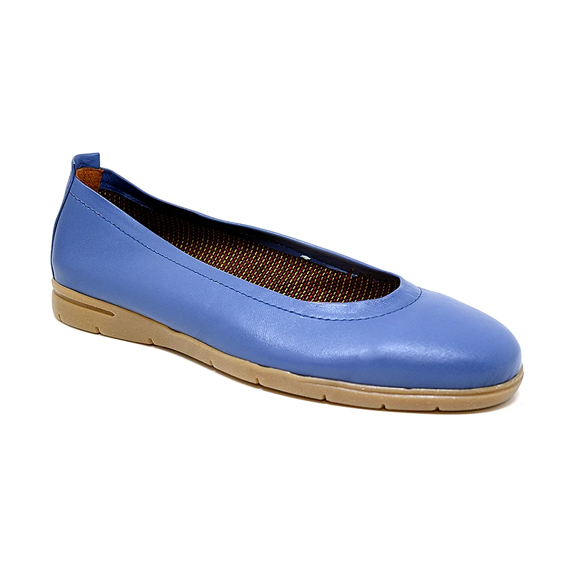 Bigshoes Bigshoes GA1133/C-18 Ανατομική Δερμάτινη Μπαλαρίνα Μπλε