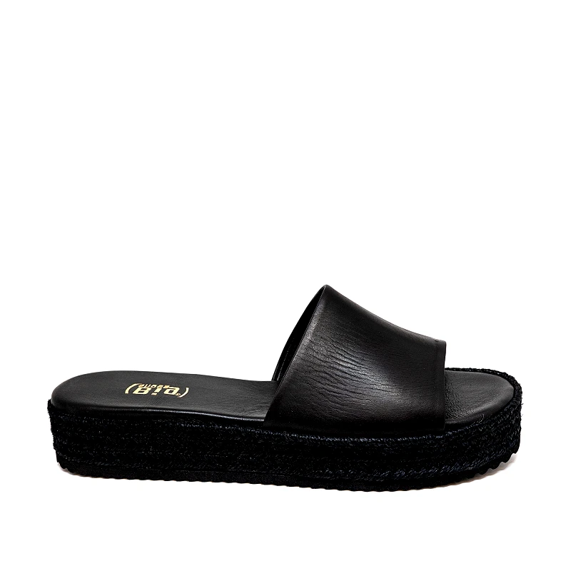 Bigshoes Bigshoes GA0214-01 Δερμάτινo Mule Μαύρο