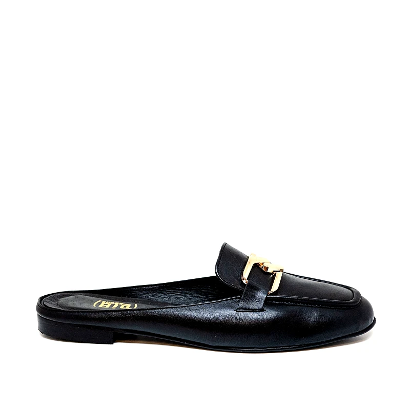 Bigshoes Bigshoes GA1150-01 Δερμάτινο Mule Μαύρο