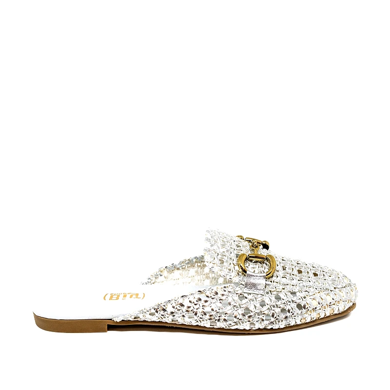 Bigshoes Bigshoes GA1164-04 Δερμάτινο Mule Ασημί