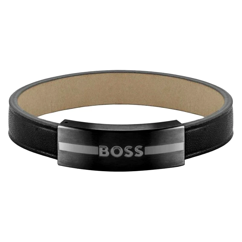 Hugo Boss Ανδρικά Βραχιόλια Hugo Boss 1580490M Δέρμα 20 cm