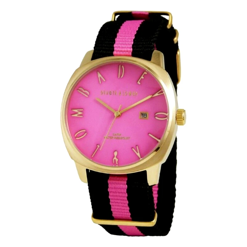 Devota & Lomba Ανδρικά Ρολόγια Devota & Lomba DL008MSPBK-PK-02PINK (Ø 42 mm)