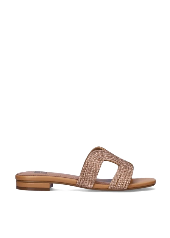 Bibilou Bibi Lou Flat Mules with Crystals σε Καφέ