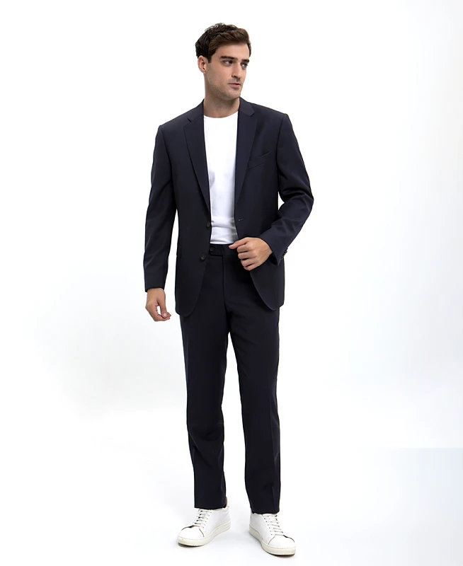 Kaiserhoff Kaiserhoff Ανδρικό Kοστούμι S100's Semi-Canvas Modern Fit σε Μπλε