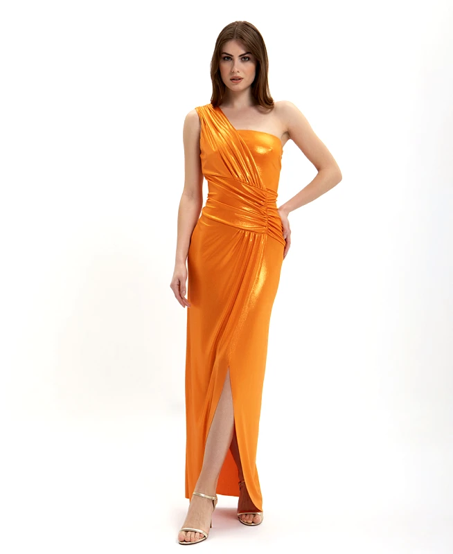 Dramee Dramee One Shoulder Dress in Lurex Jersey