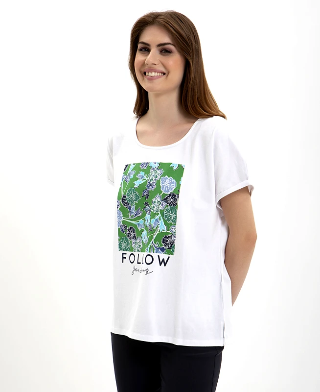 Luisa Viola PLUS SIZE - Printed T-shirt σε Λευκό