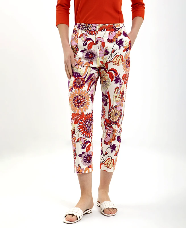 Penny Black Penny Black Cropped Floral Παντελόνι