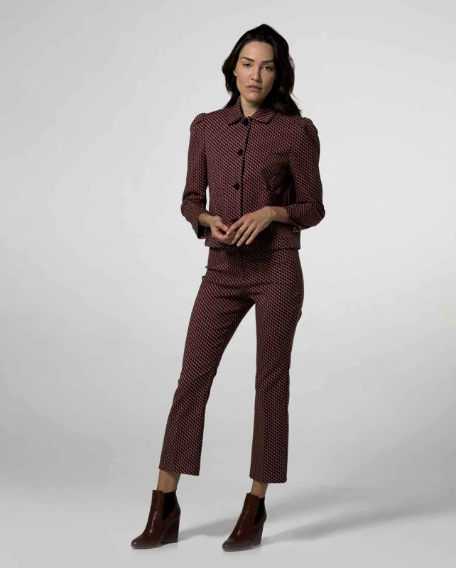 Caractere Caractere Cropped style retro παντελόνι