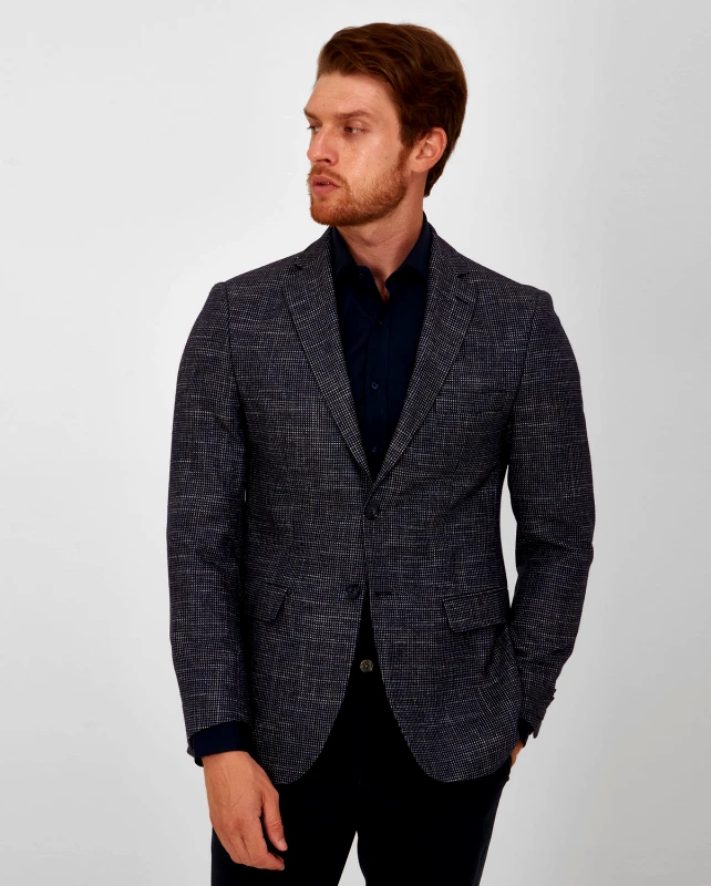 Mauro Boano Σακάκι με μικροσχέδιο slim fit