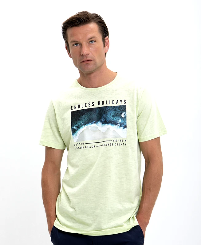Basefield T-Shirt με Στάμπα Modern Fit