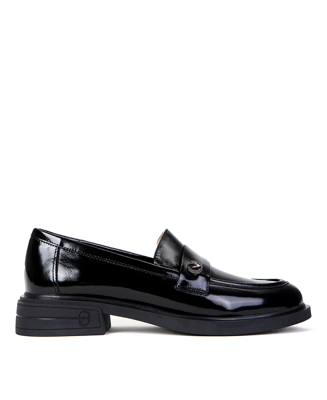19V69 Italia 19V69 Versace 19.69 Abbigliamento Sportivo Μοκασίνι Φλατ σε Μαύρο