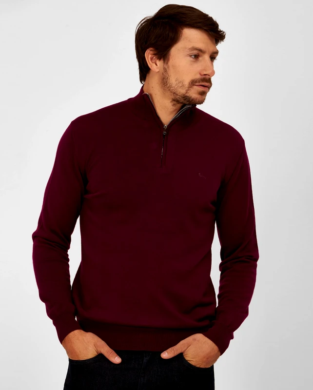 Harmont & Blaine HARMONT & BLAINE Πουλόβερ Ηalf Zip Modern Fit σε Mωβ
