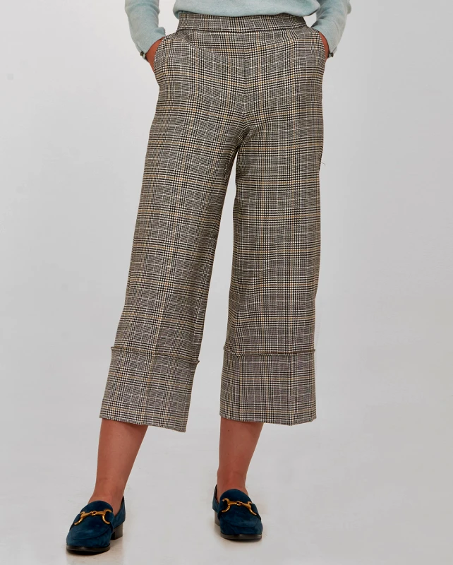 Diana D Παντελόνι Wide Leg σε Καρό