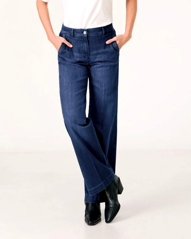 Gerry Weber Gerry Weber Γυναικείο Wide-Leg Τζιν Παντελόνι Regular Fit με Ελαστικότητα