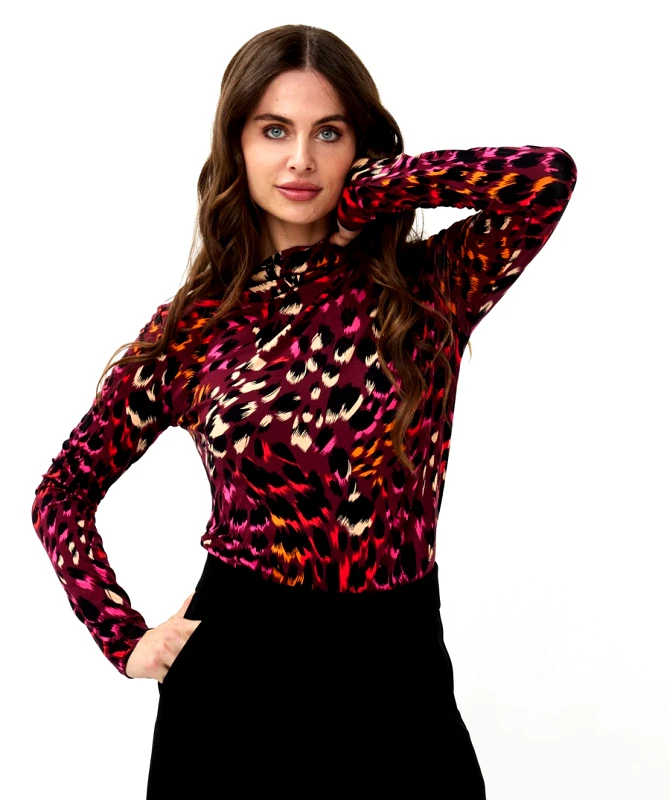 EsQualo EsQualo Γυναικεία Μπλούζα Animal Print