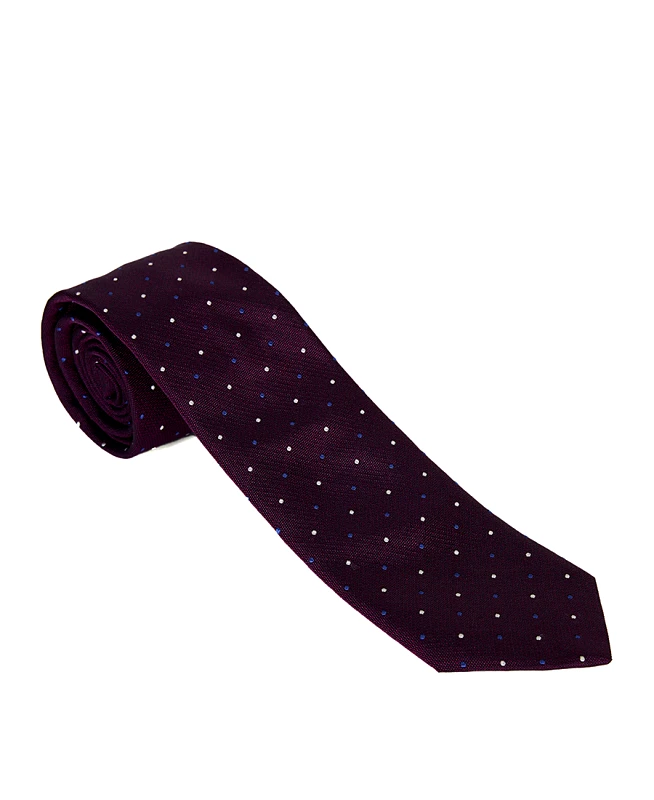 CC Collection Corneliani CC Collection Corneliani Ανδρική Γραβάτα από Βαμβάκι & Μετάξι με Πουά
