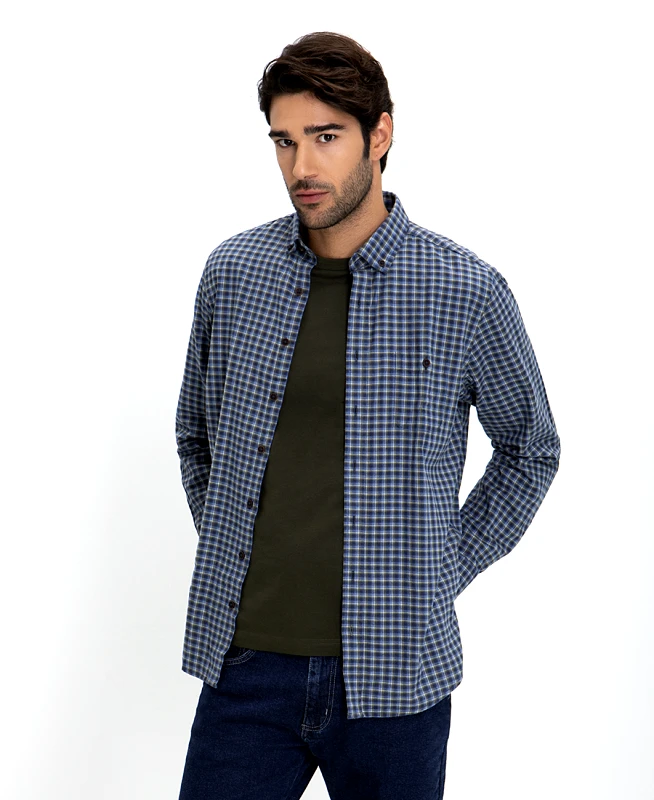Basefield Πουκάμισο Καρό Button Down Comfort Fit