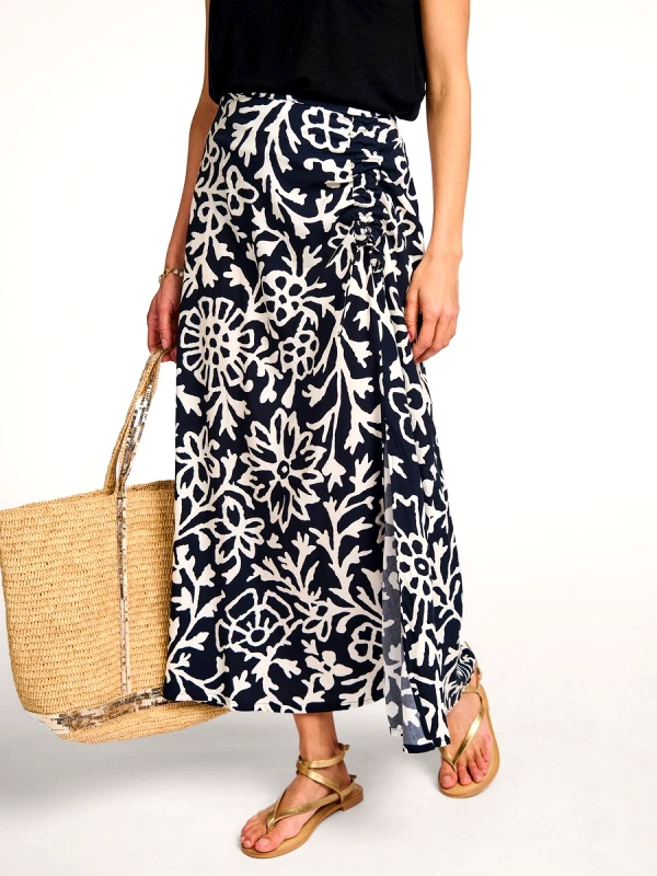 La Fee Maraboutee La Fee Maraboutee Γυναικεία Μακριά Φούστα Regular Fit με Floral Print και Δέσιμο