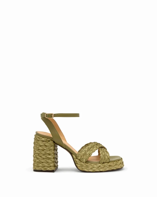 Castaner Castaner Γυναικεία Πλατφόρμα Regular Raffia Olive