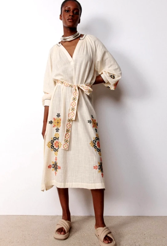 Stella Forest Embroidered midi dress