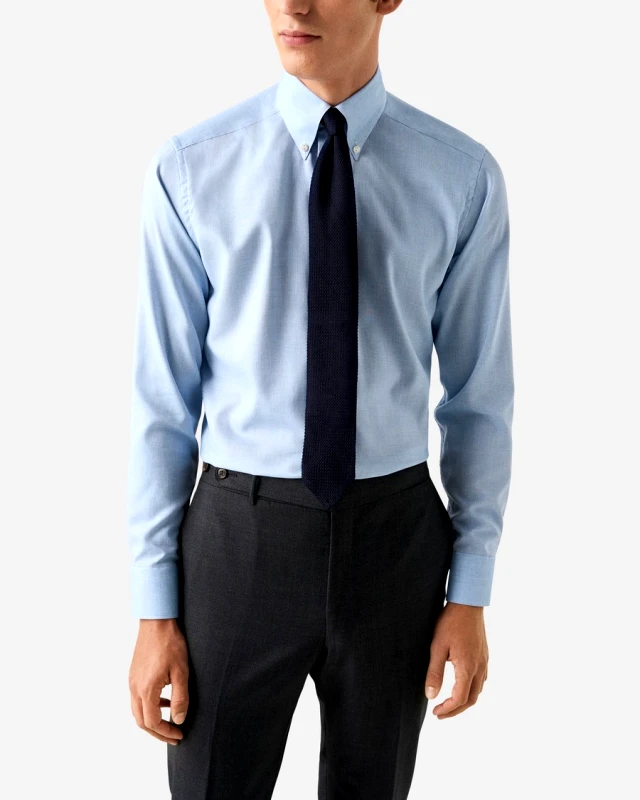 Eton Eton Ανδρικό Πουκάμισο Solid Signature Oxford Slim Fit σε Γαλάζιο