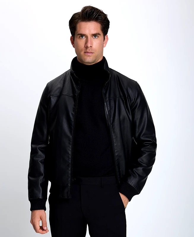 B.S Bags B.S. Bags Ανδρικό Βοmber Jacket Δερμάτινο Modern Fit