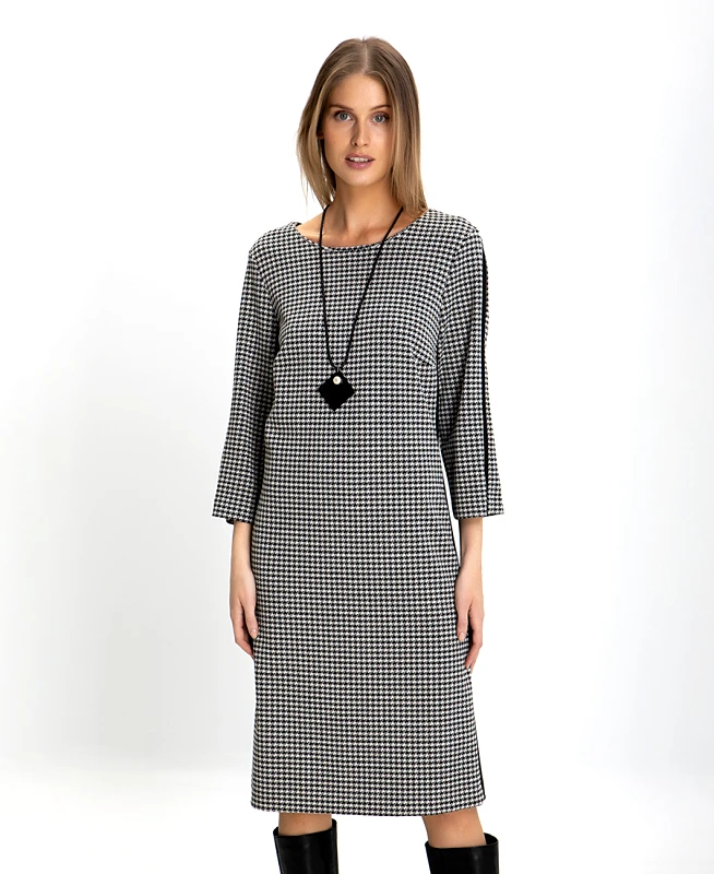 Donna Vita PLUS SIZE - Φόρεμα Printed σε Ασπρόμαυρο
