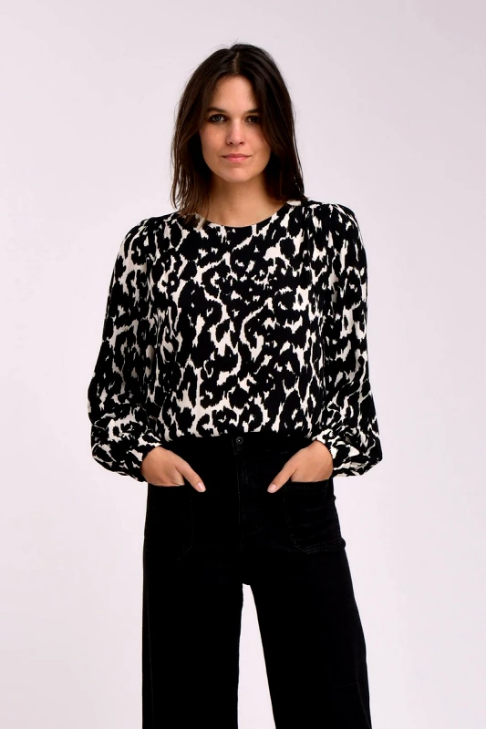 La Fee Maraboutee La Fee Maraboutee Γυναικεία Μπλούζα Ασπρόμαυρη 100% Viscose