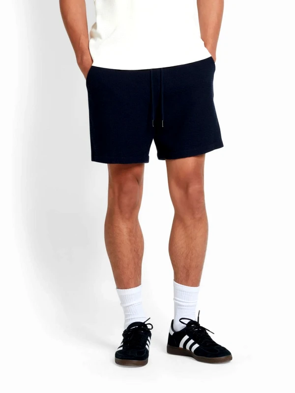 Farah Farah Βερμούδα Redwald Waffle Modern Fit σε Μπλε