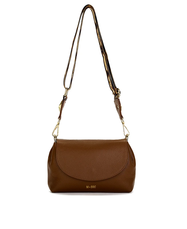 Massimo Braccialini Massimo Braccialini Γυναικεία Δερμάτινη Τσάντα Ώμου σε Ταμπά