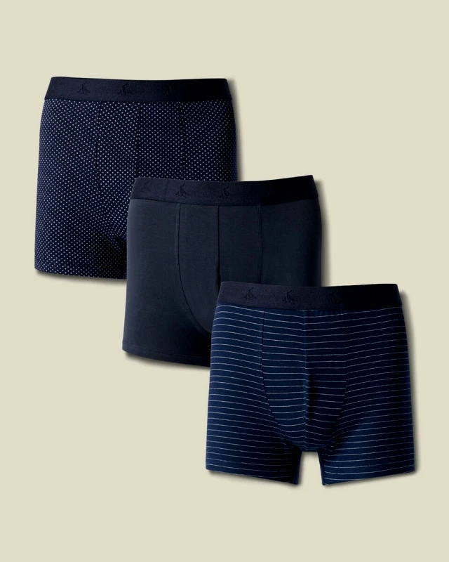 Charles Tyrwhitt Charles Tyrwhitt Ανδρικά Boxer Trunks Cotton Stretch Jersey με Ελαστική Ζώνη 3Pack