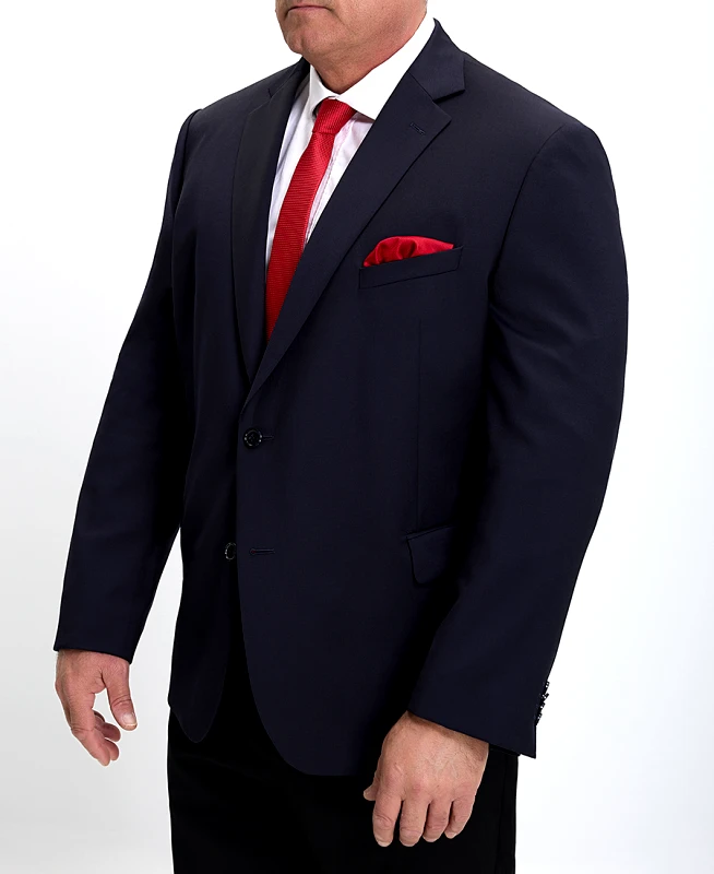 Vardas Vardas PLUS SIZE Ανδρικό Σακάκι Ε-Motion Natural Strech Modern Fit σε Σκούρο Μπλε