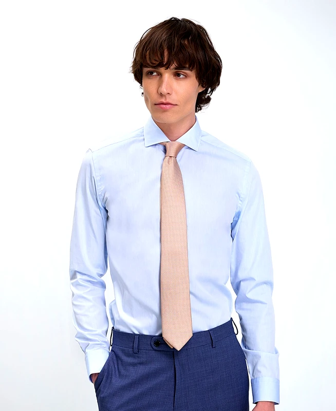 CC Collection Corneliani CC Collection Corneliani Ανδρικό Πουκάμισο Βαμβακερό με Semi Rex Γιακά Modern Fit