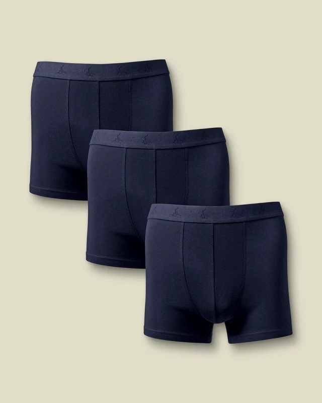 Charles Tyrwhitt Charles Tyrwhitt Ανδρικά Boxer Trunks Cotton Stretch Jersey με Ελαστική Ζώνη 3Pack
