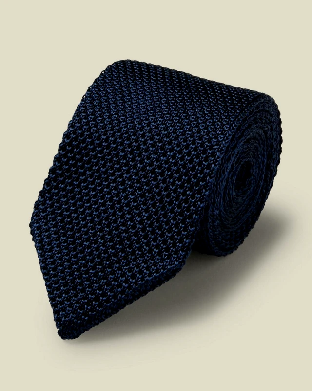 Charles Tyrwhitt Charles Tyrwhitt Ανδρική Πλεκτή Γραβάτα Slim από Μετάξι σε Royal Blue