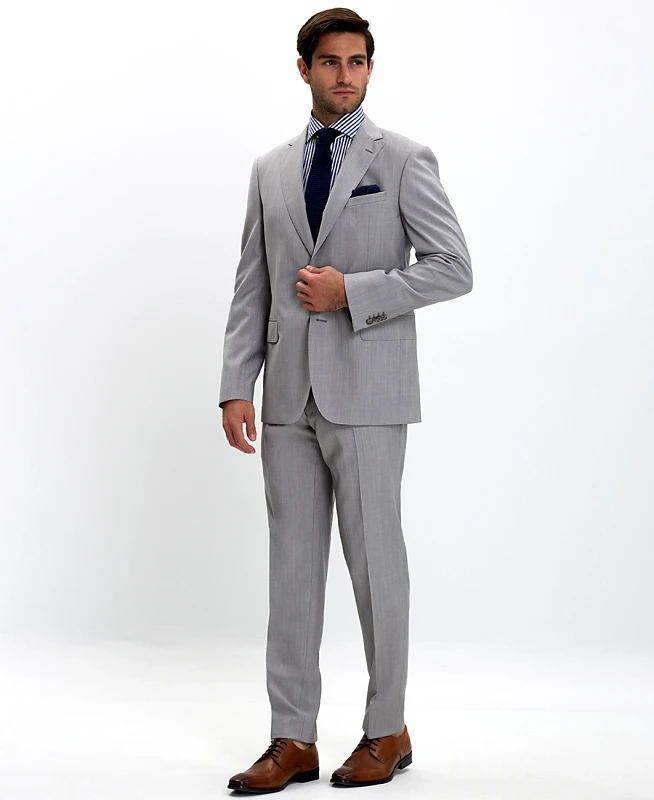 Vardas Vardas Κοστούμι σε Ανοιχτό Γκρι Modern Fit
