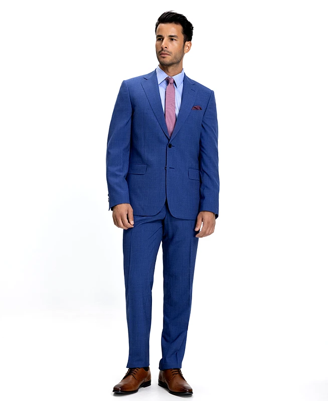Kaiserhoff Kaiserhoff Ανδρικό Κοστούμι Regular Fit Μπλε Ραφ