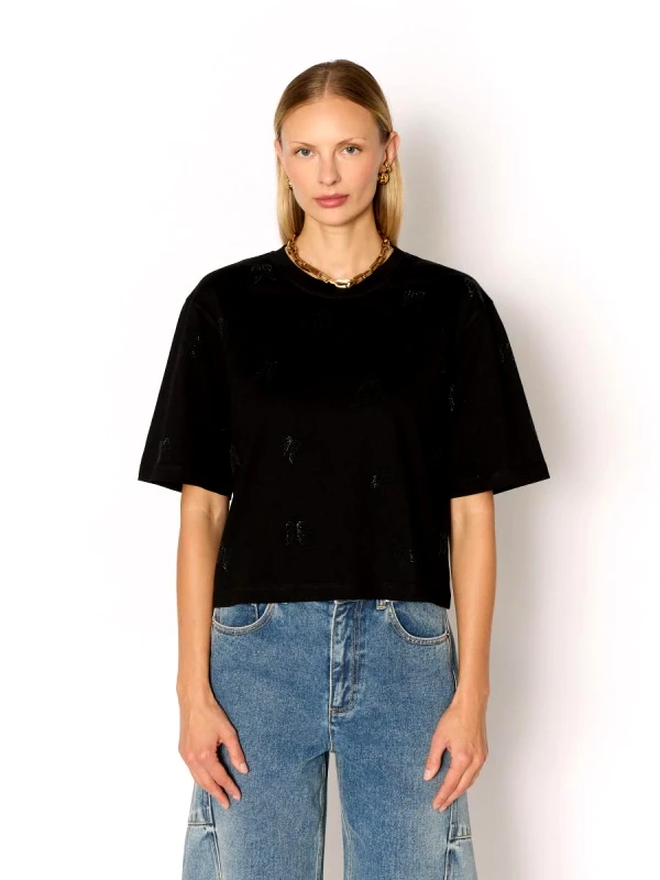 Berenice Berenice Γυναικείο T-Shirt Regular Fit Βαμβακερό Με Στρας