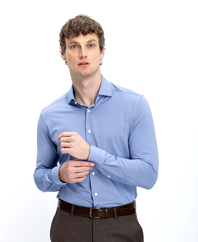Xacus Xacus Ανδρικό Πουκάμισο Stretch Με Μικρομοτίβο Slim Fit