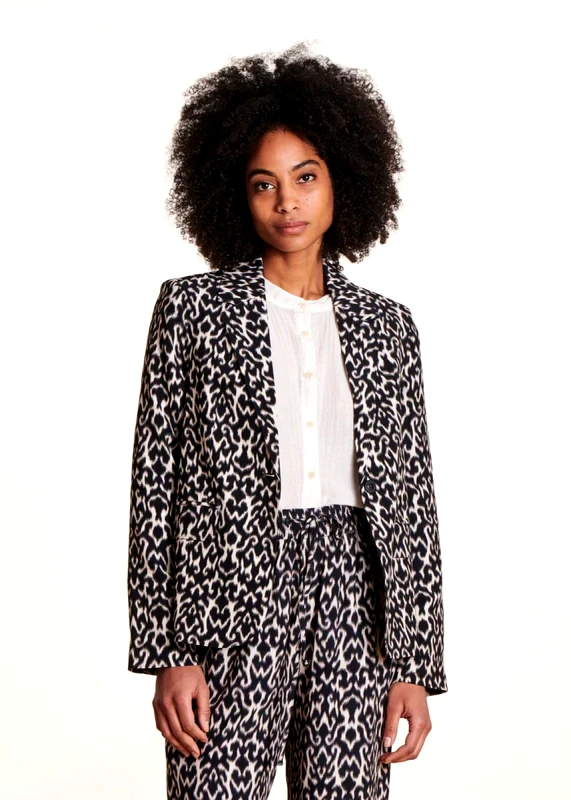 La Fee Maraboutee La Fee Maraboutee Γυναικείο Σακάκι Tailleur Regular Fit με Εμπριμέ Σχέδιο