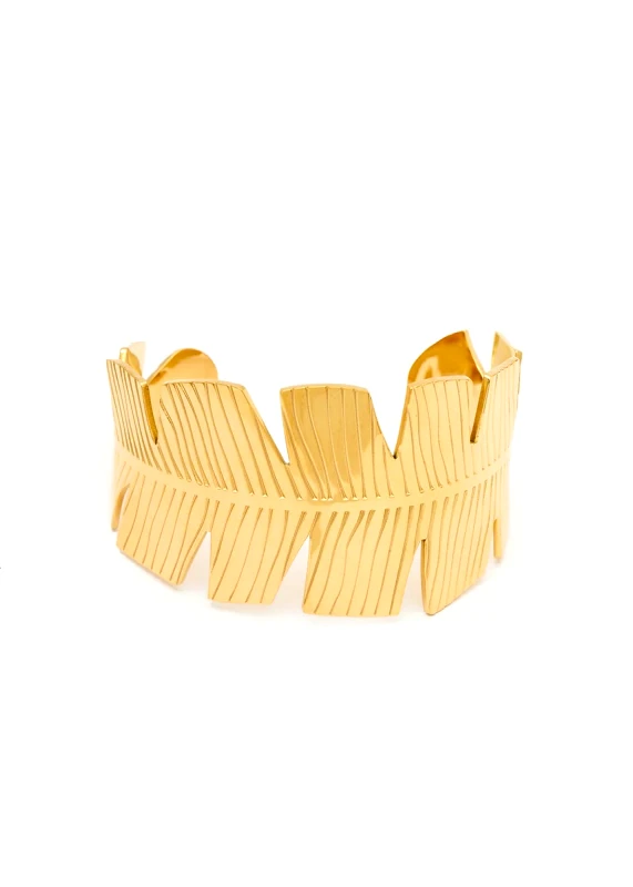 Nali Nali Γυναικείο Βραχιόλι Cuff Με Φύλλα
