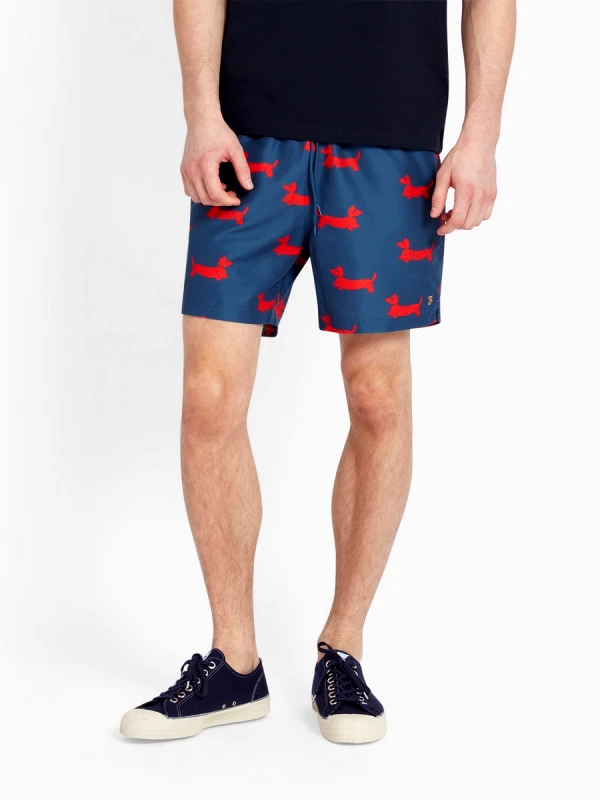 Farah Farah Ανδρικό Μαγιό με Σχέδιο Σκύλου Regular Fit από Ανακυκλωμένο Πολυεστέρα