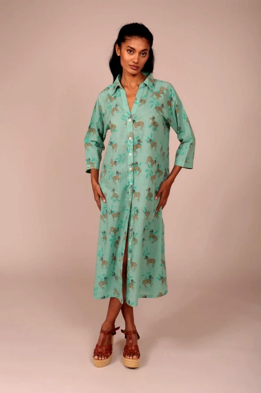 Luna Llena Luna Llena Γυναικείο Σεμιζιέ Midi Zebra Print Regular Fit