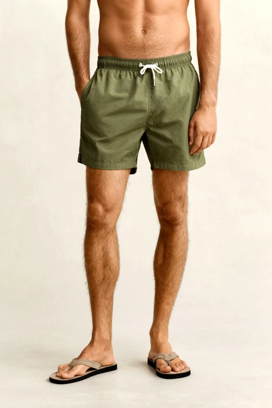 Gant Gant Ανδρικό Μαγιό Swim Shorts Regular Fit Με Κέντημα Logo