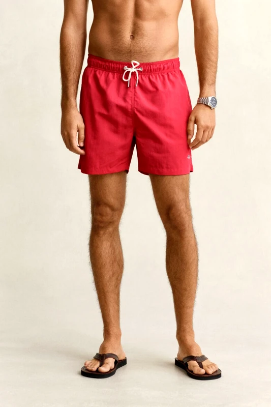 Gant Gant Ανδρικό Μαγιό Swim Shorts Regular Fit Με Κέντημα Logo