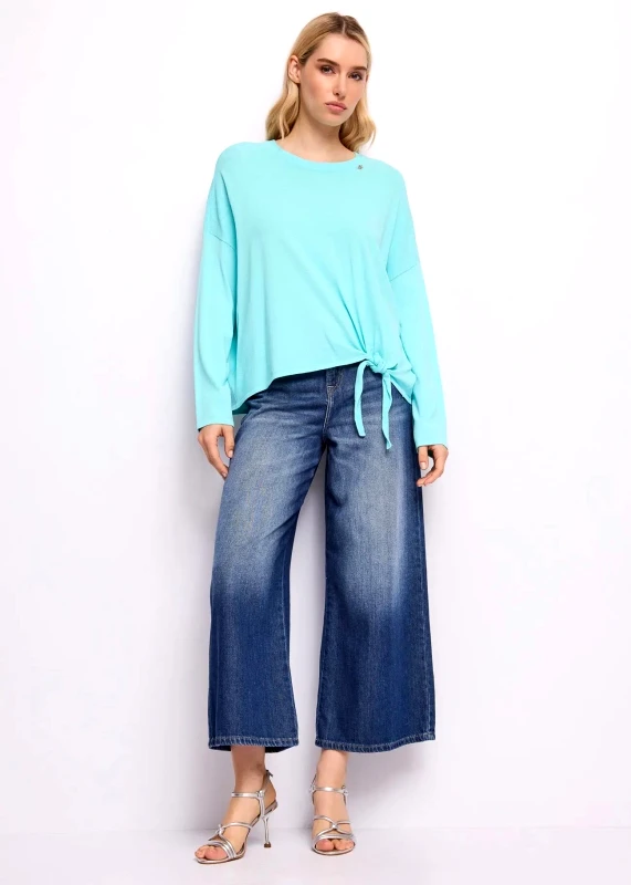 Gaudi Gaudi Γυναικείο Denim Παντελόνι Ψηλόμεσο Wide Leg