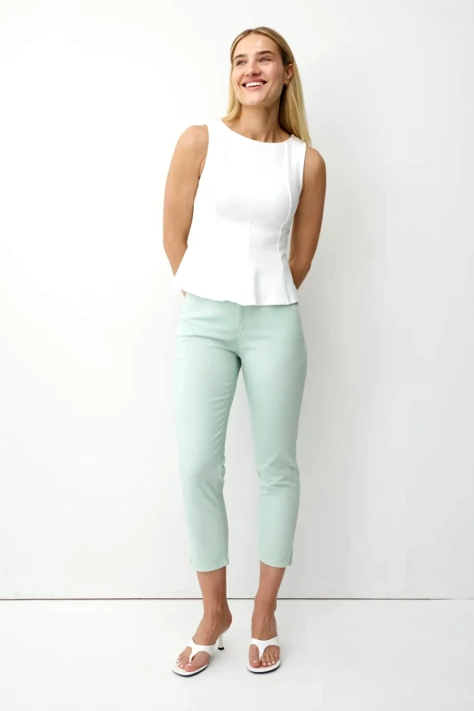 Anna Montana Anna Montana Γυναικείο Παντελόνι Slim Fit 7/8 Σε Ίσια Γραμμή