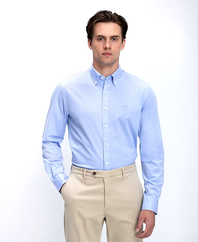 McGregor McGregor Ανδρικό Πουκάμισο Βαμβακερό Με Button Down Γιακά Modern Fit