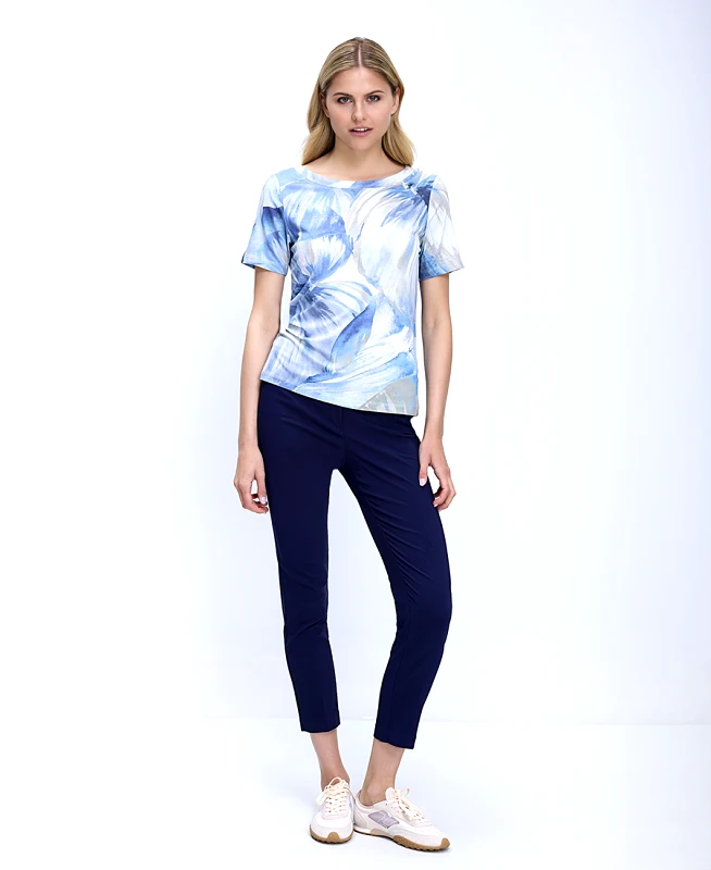 Laura Donini Γυναικείο Παντελόνι Cropped Slim Fit
